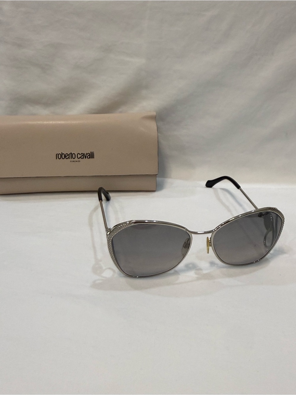 Roberto Cavalli Women's Silver Frame Gray Lens Sunglasses